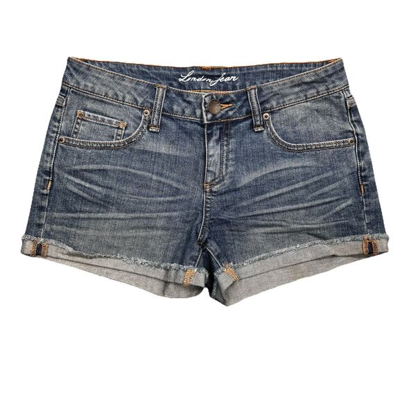London Jeans Pants - London Jeans Shorts Womens 4 Cuffed Blue Denim Measures W29 Inseam 3